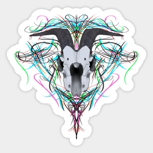 Aries Colored Tribal Sticker